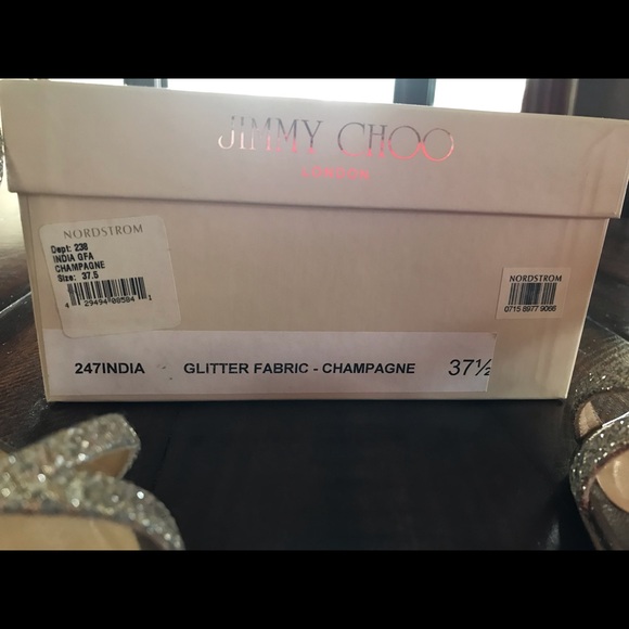 Jimmy Choo India GFA Champagne Size 37 1/2 - Picture 3 of 3